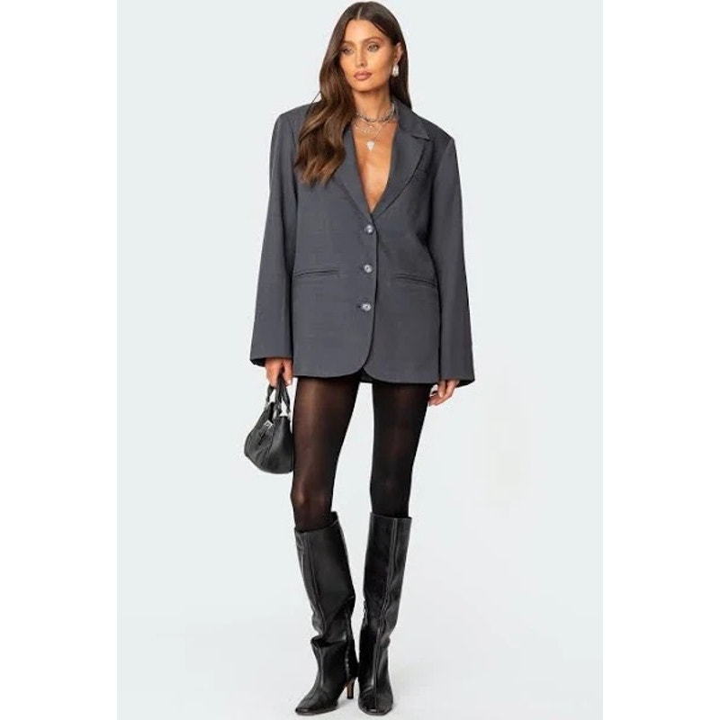 Emanuel Ungaro 6 Blazer Jacket Womens 100% Wool 3 Button Single Breast Oversized